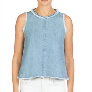 J Brand Jean Tank w Fringe Size M